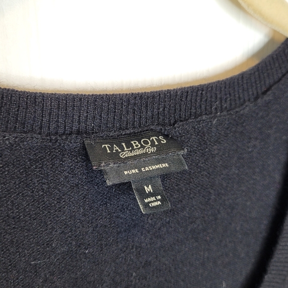 Talbots Scoop Neck Cashmere Sweater M Black - Picture 4 of 4